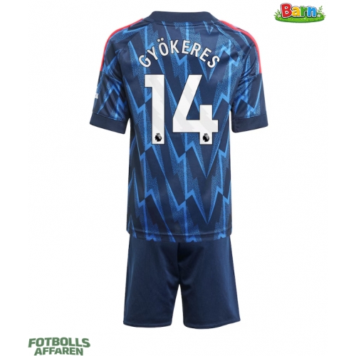 Arsenal Viktor Gyokeres #14 Bortaställ Barn 2025-26 Kortärmad (+ Korta byxor)